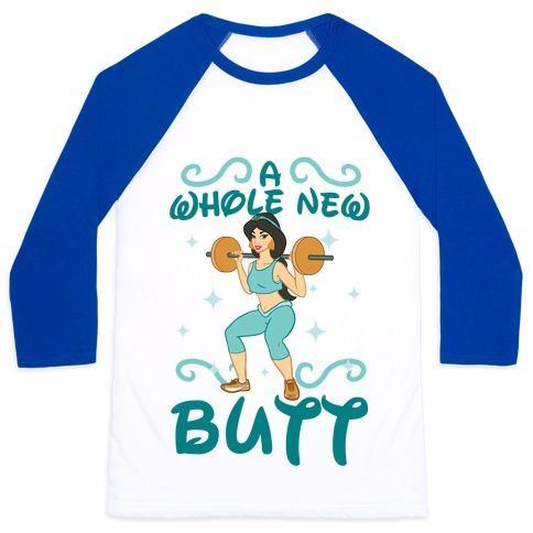 Virgin Teez  Baseball Tee Unisex Classic Baseball Tee / x-small / White/Blue A WHOLE NEW BUTT UNISEX CLASSIC BASEBALL TEE