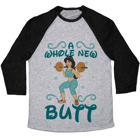 Virgin Teez  Baseball Tee Unisex Tri-Blend Baseball Tee / small / Athletic Gray / Black A WHOLE NEW BUTT UNISEX TRI-BLEND BASEBALL TEE