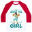 Virgin Teez  Baseball Tee Unisex Classic Baseball Tee / x-small / White/Red A WHOLE NEW GIRL UNISEX CLASSIC BASEBALL TEE