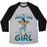 Virgin Teez  Baseball Tee Unisex Tri-Blend Baseball Tee / small / Athletic Gray / Black A WHOLE NEW GIRL UNISEX TRI-BLEND BASEBALL TEE