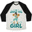 Virgin Teez  Baseball Tee Unisex Tri-Blend Baseball Tee / small / Oatmeal / Black A WHOLE NEW GIRL UNISEX TRI-BLEND BASEBALL TEE