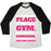 Virgin Teez  Baseball Tee Unisex Tri-Blend Baseball Tee / small / Oatmeal / Black A WOMAN'S PLACE IS IN THE GYM SENATE CONGRESS SUPREME COURT AND OVAL OFFICE WHITE PRINT UNISEX TRI-BLEND BASEBALL TEE