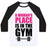 Virgin Teez  Baseball Tee Unisex Classic Baseball Tee / x-small / White/Black A WOMAN'S PLACE IS IN THE GYM UNISEX CLASSIC BASEBALL TEE