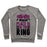 Virgin Teez  Pullover Crewneck Sweatshirt / x-small / Heathered Gray A WOMAN'S PLACE IS IN THE RING CREWNECK SWEATSHIRT