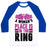 Virgin Teez  Baseball Tee Unisex Classic Baseball Tee / x-small / White/Blue A WOMAN'S PLACE IS IN THE RING UNISEX CLASSIC BASEBALL TEE