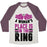 Virgin Teez  Baseball Tee Unisex Tri-Blend Baseball Tee / small / Oatmeal / Maroon A WOMAN'S PLACE IS IN THE RING UNISEX TRI-BLEND BASEBALL TEE