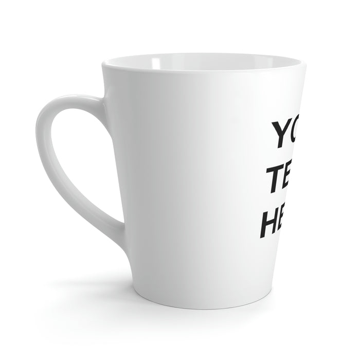 Custom Logo on a Latte Mug, Team Logo Here Latte Mug, Personalized Latte Mug, Text on a Latte Mug, Your Business Logo or Brand Logo Latte Mug