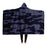 Dark Blue Camouflage Pattern Plakat Hooded Blanket