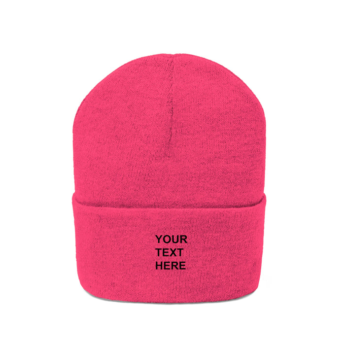 Personalized Knit Beanie, Custom Knit Beanie, With Your Own Text, Custom Knit Beanie