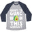 Virgin Teez  Baseball Tee ABOUT TO GUAC THIS WORKOUT UNISEX TRI-BLEND BASEBALL TEE