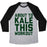 Virgin Teez  Baseball Tee ABOUT TO KALE THIS WORKOUT UNISEX TRI-BLEND BASEBALL TEE