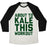 Virgin Teez  Baseball Tee ABOUT TO KALE THIS WORKOUT UNISEX TRI-BLEND BASEBALL TEE