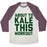 Virgin Teez  Baseball Tee ABOUT TO KALE THIS WORKOUT UNISEX TRI-BLEND BASEBALL TEE