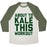 Virgin Teez  Baseball Tee ABOUT TO KALE THIS WORKOUT UNISEX TRI-BLEND BASEBALL TEE