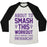 Virgin Teez  Baseball Tee ABOUT TO SMASH THIS WORKOUT AND BY WORKOUT I MEAN PATRIARCHY UNISEX TRI-BLEND BASEBALL TEE