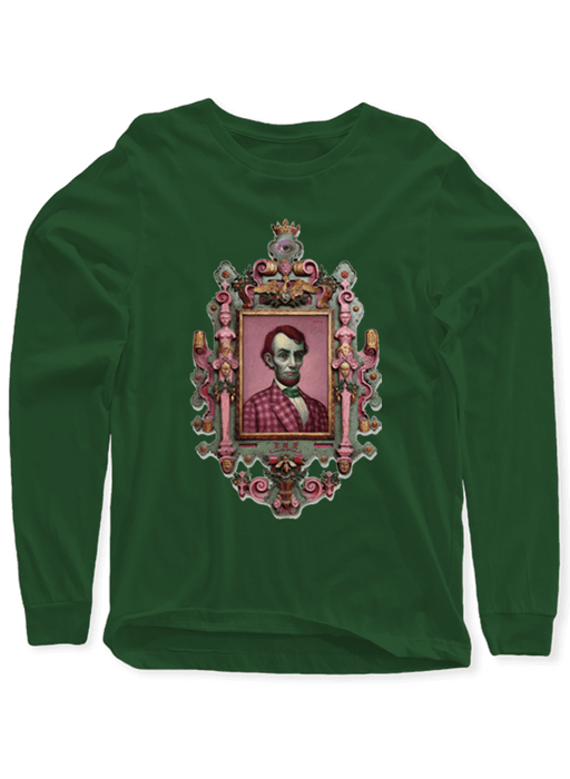 Virgin Teez T-shirt SMALL / Green Abraham Lincoln Portrait Full Sleeves T-shirt