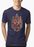 Virgin Teez T-shirt SMALL / Navy Abraham Lincoln Portrait Half Sleeves Melange T-shirt