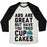 Virgin Teez  Baseball Tee ABS ARE GREAT BUT HAVE YOU TRIED CUPCAKES UNISEX TRI-BLEND BASEBALL TEE