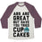 Virgin Teez  Baseball Tee ABS ARE GREAT BUT HAVE YOU TRIED CUPCAKES UNISEX TRI-BLEND BASEBALL TEE