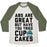 Virgin Teez  Baseball Tee ABS ARE GREAT BUT HAVE YOU TRIED CUPCAKES UNISEX TRI-BLEND BASEBALL TEE