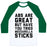 Virgin Teez  Baseball Tee ABS ARE GREAT BUT HAVE YOU TRIED MOZZARELLA STICKA UNISEX CLASSIC BASEBALL TEE