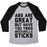 Virgin Teez  Baseball Tee ABS ARE GREAT BUT HAVE YOU TRIED MOZZARELLA STICKA UNISEX TRI-BLEND BASEBALL TEE