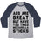 Virgin Teez  Baseball Tee ABS ARE GREAT BUT HAVE YOU TRIED MOZZARELLA STICKA UNISEX TRI-BLEND BASEBALL TEE
