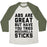 Virgin Teez  Baseball Tee ABS ARE GREAT BUT HAVE YOU TRIED MOZZARELLA STICKA UNISEX TRI-BLEND BASEBALL TEE