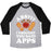 Virgin Teez  Baseball Tee ABS I THOUGHT YOU SAID APPS UNISEX TRI-BLEND BASEBALL TEE
