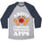 Virgin Teez  Baseball Tee ABS I THOUGHT YOU SAID APPS UNISEX TRI-BLEND BASEBALL TEE