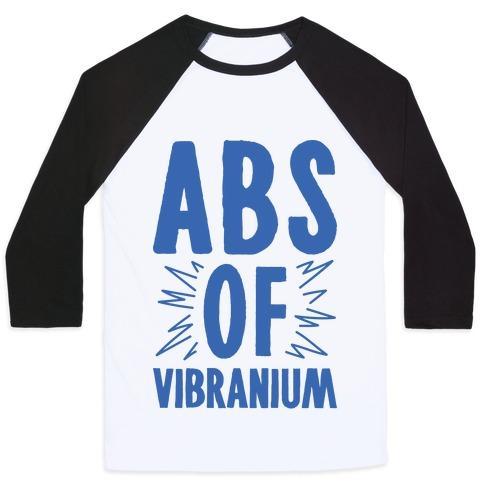 Virgin Teez  Baseball Tee ABS OF VIBRANIUM PARODY UNISEX CLASSIC BASEBALL TEE