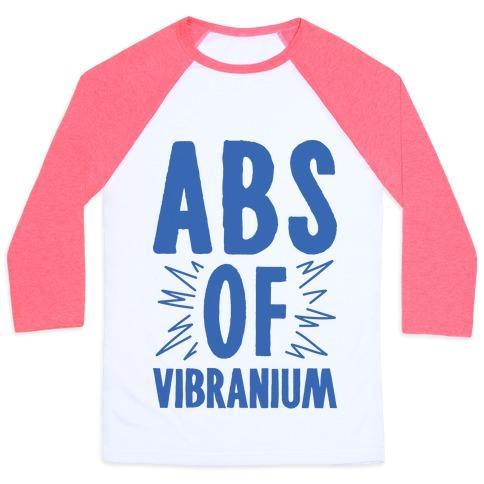 Virgin Teez  Baseball Tee ABS OF VIBRANIUM PARODY UNISEX CLASSIC BASEBALL TEE