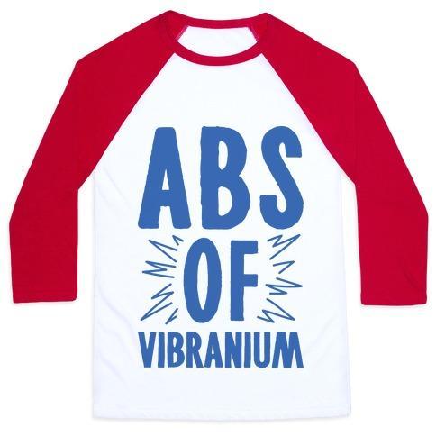 Virgin Teez  Baseball Tee ABS OF VIBRANIUM PARODY UNISEX CLASSIC BASEBALL TEE