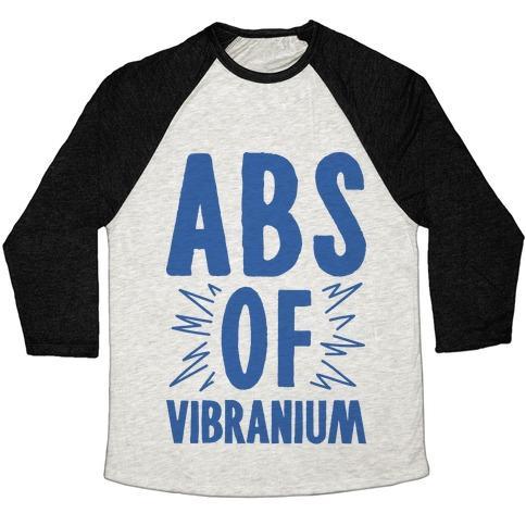Virgin Teez  Baseball Tee ABS OF VIBRANIUM PARODY UNISEX TRI-BLEND BASEBALL TEE