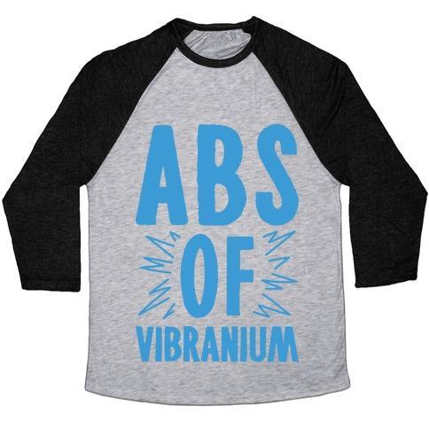 Virgin Teez  Baseball Tee ABS OF VIBRANIUM PARODY UNISEX TRI-BLEND BASEBALL TEE
