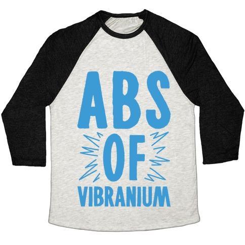 Virgin Teez  Baseball Tee ABS OF VIBRANIUM PARODY UNISEX TRI-BLEND BASEBALL TEE