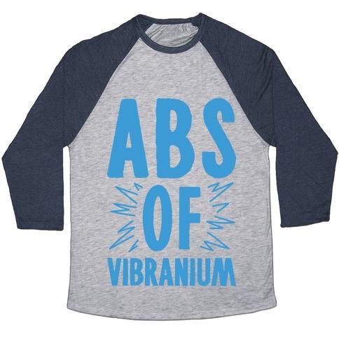 Virgin Teez  Baseball Tee ABS OF VIBRANIUM PARODY UNISEX TRI-BLEND BASEBALL TEE