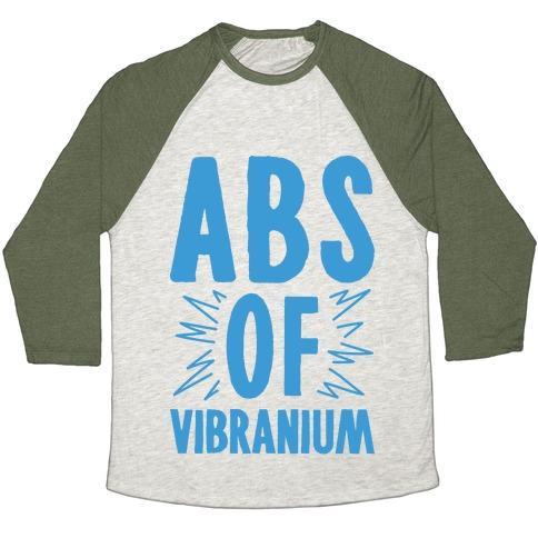 Virgin Teez  Baseball Tee ABS OF VIBRANIUM PARODY UNISEX TRI-BLEND BASEBALL TEE