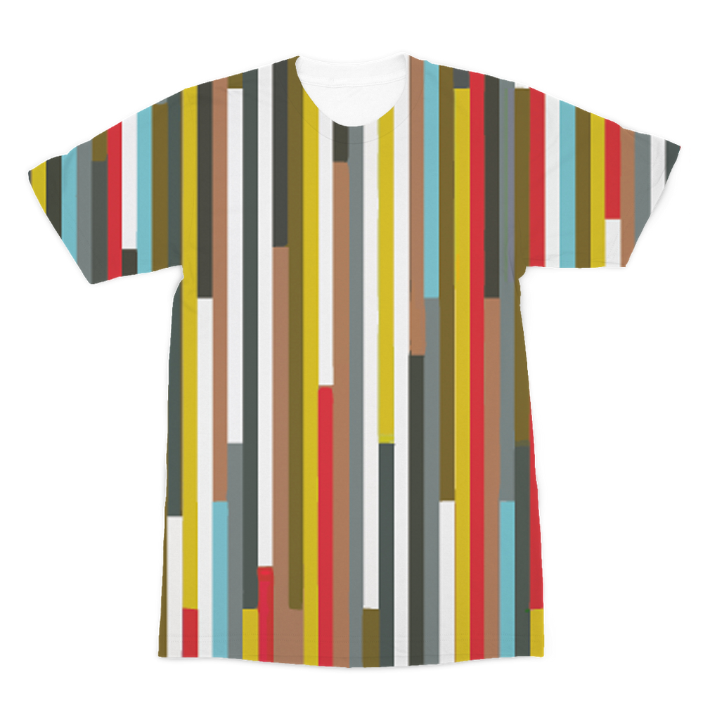 VIRGIN TEEZ Sublimation T-shirt XS Abstract Art Premium Sublimation Adult T-Shirt