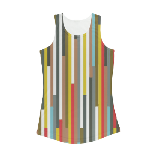 VIRGIN TEEZ Women Tank top White / XS Abstract Art Women Performance Tank Top