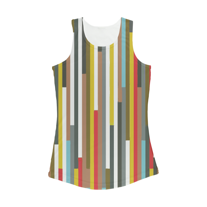 VIRGIN TEEZ Women Tank top White / XS Abstract Art Women Performance Tank Top