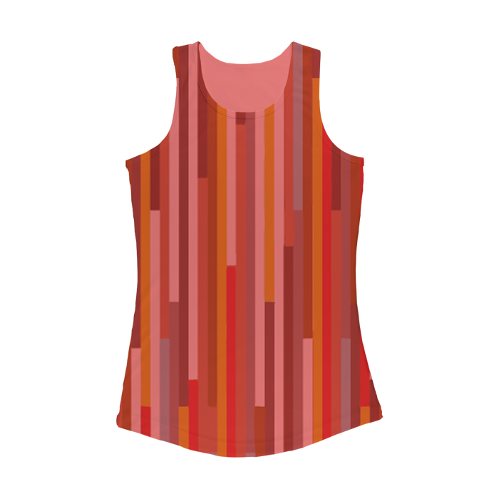 VIRGIN TEEZ Women Tank top Electric Pink / XS Abstract Art Women Performance Tank Top