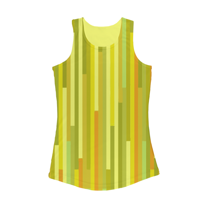 VIRGIN TEEZ Women Tank top Electric Yellow / XS Abstract Art Women Performance Tank Top
