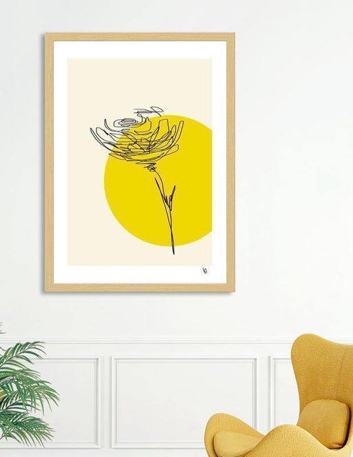 LUVD Framed Art Prints 8" x 11" / Black Abstract Rose Frame