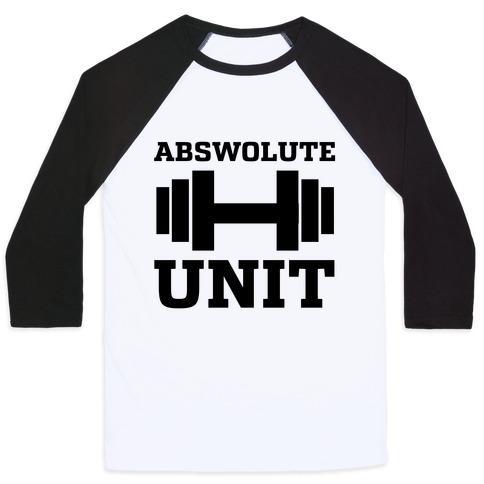 Virgin Teez  Baseball Tee ABSWOLUTE UNIT UNISEX CLASSIC BASEBALL TEE