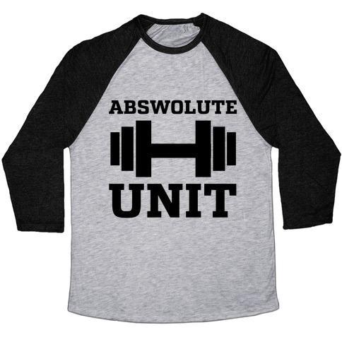 Virgin Teez  Baseball Tee ABSWOLUTE UNIT UNISEX TRI-BLEND BASEBALL TEE