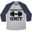 Virgin Teez  Baseball Tee ABSWOLUTE UNIT UNISEX TRI-BLEND BASEBALL TEE