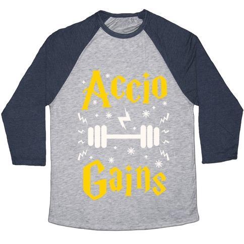 Virgin Teez  Baseball Tee ACCIO GAINS UNISEX TRI-BLEND BASEBALL TEE