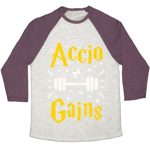 Virgin Teez  Baseball Tee ACCIO GAINS UNISEX TRI-BLEND BASEBALL TEE