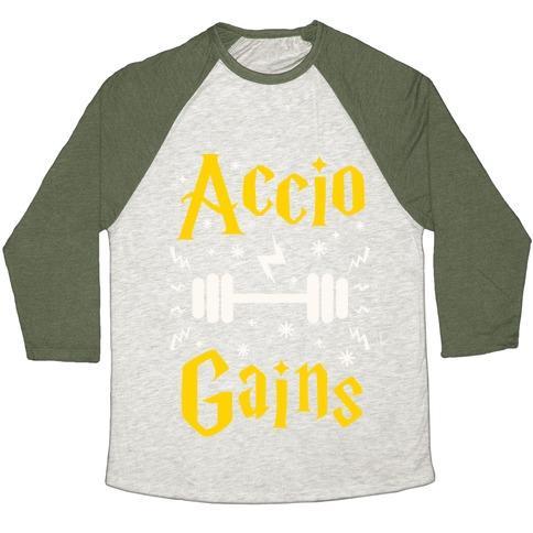 Virgin Teez  Baseball Tee ACCIO GAINS UNISEX TRI-BLEND BASEBALL TEE